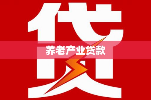 宜城养老产业贷款