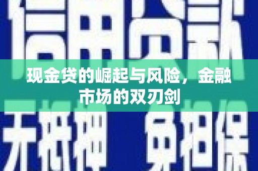 宜城现金贷的崛起与风险，金融市场的双刃剑