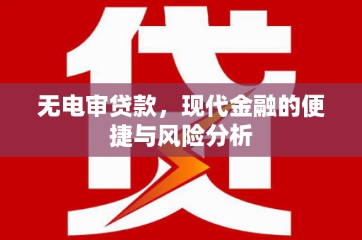 宜城无电审贷款，现代金融的便捷与风险分析