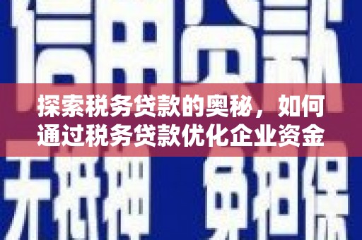宜城探索税务贷款的奥秘，如何通过税务贷款优化企业资金流