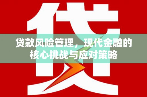 宜城贷款风险管理，现代金融的核心挑战与应对策略