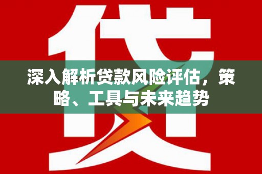 宜城深入解析贷款风险评估，策略、工具与未来趋势