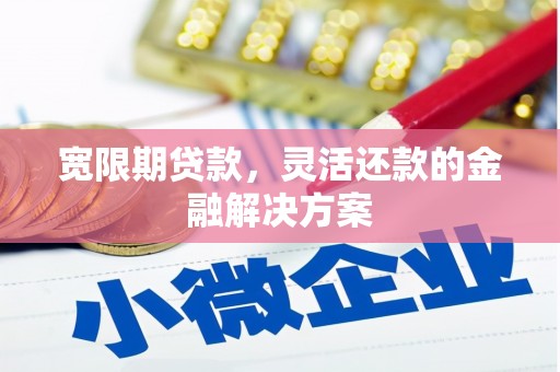 宜城宽限期贷款，灵活还款的金融解决方案