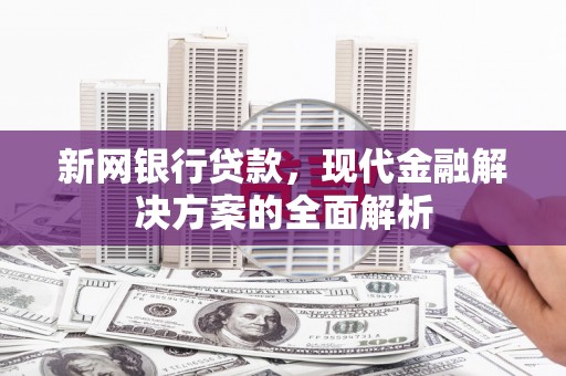 宜城新网银行贷款，现代金融解决方案的全面解析