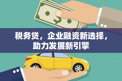 宜城税务贷，企业融资新选择，助力发展新引擎