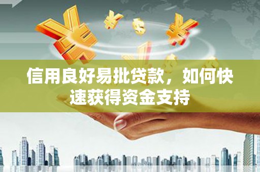 宜城信用良好易批贷款，如何快速获得资金支持