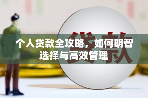 宜城个人贷款全攻略，如何明智选择与高效管理