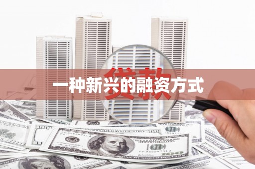 宜城一种新兴的融资方式
